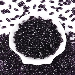 Индиго Стеклянные бусины прозрачных цветов, овальные, индиговые, 9x4 мм, отверстие : 1.2 мм, Около 1875 шт / фунт