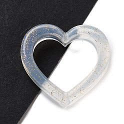 Золотистый Рамка для фокусировки из экологически чистого пищевого силикона, жевательные бусины для чайников, DIY уход за ожерельем, с блеском порошок, золотые, 36x38x8 мм, отверстие : 3 мм