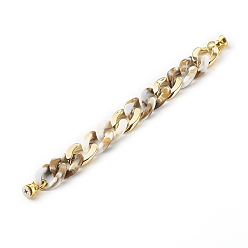 Dark Goldenrod Acrylic & CCB Plastic Curb Chain Phone Case Chain, Anti-Slip Phone Finger Strap, Phone Grip Holder for DIY Phone Case Decoration, Golden, Dark Goldenrod, 18cm