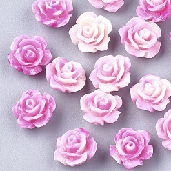 Камелия Синтетических коралловых бусин, окрашенные, цветок, камелия, 10x10x6 мм, отверстие : 1 мм