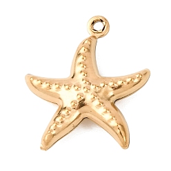 Морская звезда 304 подвески из нержавеющей стали, морская звезда, 17.5x15.5x4.5 мм, отверстие : 1 мм