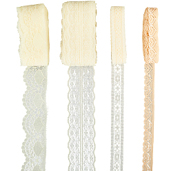 (52) Непрозрачная лаванда 4 стили отделка из полиэстерового кружева, для шитья и художественных промыслов, разнообразные, разноцветные, 3/4~1-3/4 дюйм (19~45 мм), 5ярды/стиль