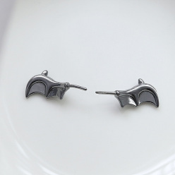 Gunmetal Brass Head Pins, for Ghost Witch Baroque Pearl Making, Demon Wing, Gunmetal, 9x13mm