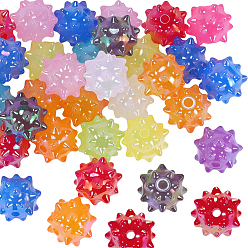 (52) Непрозрачная лаванда 40шт. непрозрачные акриловые бусины с АБ-покрытием, морской еж, разноцветные, 14.5x17.5~18.5x17.5~18.5 мм, отверстие : 2.5 мм