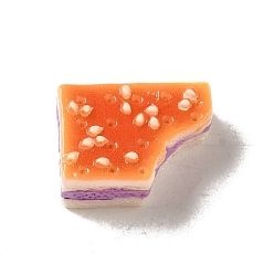 Food Opaque Resin Decoden Cabochons, Imitation Bread, Food, 22x15.5x10mm