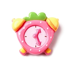 Часы Темно-розовый милый кабошон из непрозрачной смолы, часы, 21.5x23.5x8.5 мм