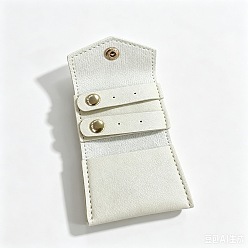 WhiteSmoke Microfiber leather Bag, Jewely Storage Bag, WhiteSmoke, 14x6cm