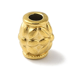 Золотой 304 из нержавеющей стали бусы, колонка, золотые, 8x6.5 мм, отверстие : 2.2 мм