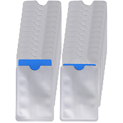 Белый Держатели для визиток из алюминиевой фольги, прямоугольные, белые, 91x62x0.3 мм