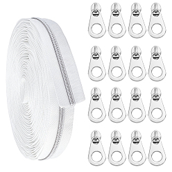 Белый Аксессуары для одежды, комплекты компонентов на молнии из нейлона, съемник молнии и сплава, белые, 1-1/4 дюйм (32 мм)