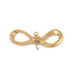 Настоящее золото 18K Ионное покрытие (ip) 304 подвески из нержавеющей стали, очарование бантом, реальный 18 k позолоченный, 12.5x30x2.5 мм, отверстие : 1.6 мм
