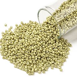(559F) Matte Galvanized Golden Pear Тохо 11/0 круглые бусины, японский бисер, матовые, (559 f) матовая оцинкованная золотая груша, 11/0, 2.2 мм, отверстие : 0.8 мм, Около 1110 шт / 10 г