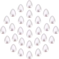 Floral White 30Pcs Electroplate Natural Freshwater Shell Beads Strands, Teardrop, Floral White, 18x13x4mm, Hole: 1mm