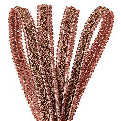 Седло Коричневый Отделка полиэстеровой тесьмой, костюм в стиле бохо для украшения штор, седло коричневый, 16x2 мм, около 15 м / карты