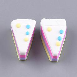 Colorful Handmade Polymer Clay Cabochons, Cake, Colorful, 19~22x12~15x12~14mm