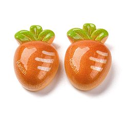 Carrot Кабошоны из смолы, оранжевые, морковь, 23.5x16x9.5 мм