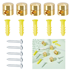 Золотой 5 коробки алюминиевые с пластиковым органайзером, предотвращающим спутывание проводов, для фиксации кабельной разводки, золотые, 27x8.5 мм