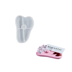 Белый Силиконовые формы, формы для литья смолы, для уф-смолы, изготовление ювелирных изделий из эпоксидной смолы, белые, 100x68x13 мм