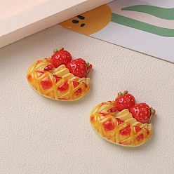 Food Непрозрачные кабошоны из смолы, имитация еды, хлеб, 28x23 мм