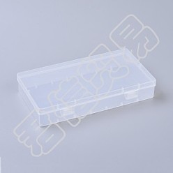 Transparent Leere Plastikboxen, Wulst Lagerbehälter, für Perlen, Schmuck, Werkzeuge, , Lieferungen, Zahnseide, Rechteck, Transparent, 20.4x11.4x3.6 cm, 4 Stück / Set