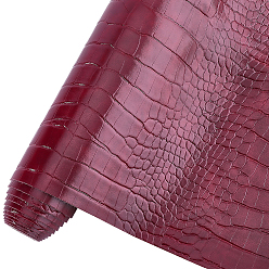 Dark Red PU Leather Fabric, DIY Craft Supplies, Dark Red, 300x0.9mm