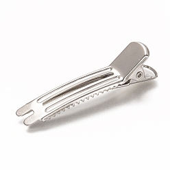 Platin Farbe Haarspange Zubehör aus Eisen, diy Haar-Accessoires machen, Platin Farbe, 48x11.5x12 mm