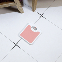 Pink Миниатюрные электронные весы из смолы, украшения для дисплея в форме электронных весов, с дерева базы, для декора кукольного домика, розовые, 25x23x3 мм