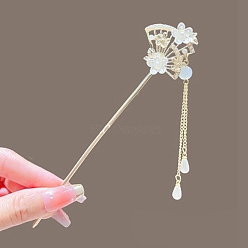 Fan Alloy Hair Sticks, Hair Accessories for Women & Girls, Fan, 180mm