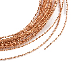 Шоколадный Алюминиевая проволока, скрученный плоский, для diy craft, цвет шоколада, 1 мм, 18 датчик, около 16.40 футов (5 м) / рулон