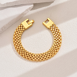 Настоящее золото 18K Браслеты из полых железных цепочек для женщин, реальный 18 k позолоченный, 7-1/2 дюйм (19 см)