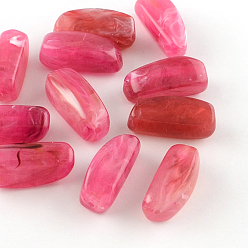 Mixed Color Imitation Gemstone Acrylic Beads, Mixed Color, 25x10x10mm, Hole: 2mm, about 245pcs/500g