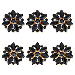 Реактивный Самолет 6шт. запонки из сплава со стразами, застежка-кнопка, цветок, струя, 30.5x31x10 мм