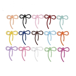 (52) Непрозрачная лаванда Акриловые подвески краскораспылительные, бантом прелести, разноцветные, 44x36x4.5 мм, отверстие : 1.8 мм