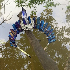 Королевский синий Резинки для волос из натуральных кристаллов, корона для волос, для женщин девушек, королевский синий, 300 мм