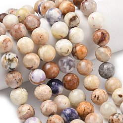 Фиолетовый опал Натуральные фиолетовые опаловые бусины, круглые, 12 мм, отверстие : 1.4 мм, около 34 шт / нитка, 15.55 дюйм (39.5 см)