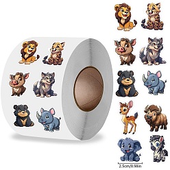 Mixed Shapes Рулонные наклейки, 10 Наклейки уплотнительные декоративные разные конструкции, животное, разнообразные, 25~30x25 мм, 500шт / рулон