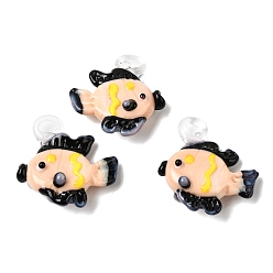 пшеница Подвески лэмпворк ручной работы, тропические рыбки-талисманы, цвет пшеницы, 30~33x29~31x10~12 мм, отверстие : 3~4 мм