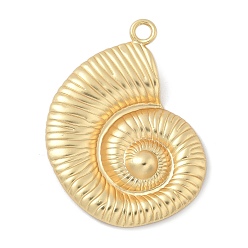 Shell Shape Подвески из сплава , матовый золотой цвет, формы раковины, 49x36x7 мм, отверстие : 4 мм