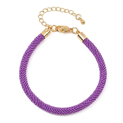 Темная Орхидея 4.5 изготовление браслета из круглого нейлонового шнура миланского диаметра 202мм, с латунными выводами и 6.85 застежками из лобстера из нержавеющей стали, золотые, долговечный, стойки покрытие, темные орхидеи, 17.4 дюйм ({2} см)