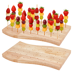 Бледно-Золотистый 2шт. 45-отверстия для подставки из дерева и бамбука, многофункциональная волнистая витрина для тортов, изготовление глиняной куклы, бледно золотарник, 300x167x18 мм, отверстие : 3 мм