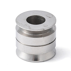 Нержавеющая Сталь Цвет 304 из нержавеющей стали европейские шарики, бусины с большим отверстием, колонка, цвет нержавеющей стали, 12x13 мм, отверстие : 6 мм