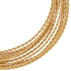 Золотой 3м медная проволока для бисероплетения для изготовления ювелирных изделий, долговечный, с металлической проволочной завязкой, золотые, 1.2 мм, 3 м