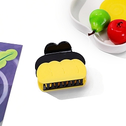 Желтый Заколки для волос с когтями из ацетата целлюлозы (смола), аксессуары для волос для женщин и девочек, желтые, 70x58 мм