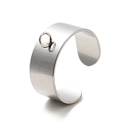 Нержавеющая Сталь Цвет 304 компоненты открытого кольца манжеты из нержавеющей стали, кольцо петли, цвет нержавеющей стали, 8 мм, отверстие : 3 мм, регулируемый