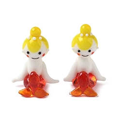 (52) Непрозрачная лаванда Украшения для дома в стиле русалки, украшения ручной работы дисплея бусины, разноцветные, 13.5~14x17~19x25~25.5 мм