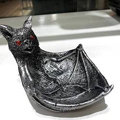 Серый Украшения для пьедестала из скульптуры летучей мыши, держатель хрустального шара, для домашнего офисного стола, серые, 127x92x95 мм