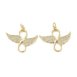 Настоящее золото 18K Латуни циркония кубической подвески, с целью перехода в кольце, долговечный, без свинца и без кадмия, ангел, реальный 18 k позолоченный, 21x25x1.8 мм