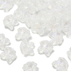 Прозрачный Прозрачные акриловые бусины, рождественский колокольчик с бантом, с блеском порошок, прозрачные, 15x15.5x8.5 мм, отверстие : 1.2 мм, Около 562 шт / 500 г