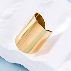 Настоящее золото 18K 304 из нержавеющей стали Манжета кольца для женщин, широкая полоса кольца, реальный 18 k позолоченный, регулируемый, 29 мм