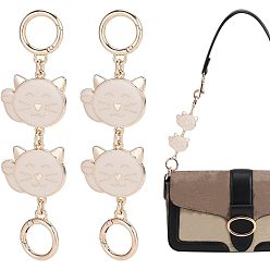 Желтая Старая Ткань  Цепи из сплава эмали для цепочек для кошельков, удлинитель ремешка для кошелька, с застежкой в виде пружинных колец, аксессуары для изготовления кошельков, старое кружево, 140x40x4 мм